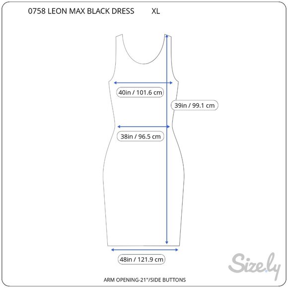 Max Studio Little Black Dress Womens XL Sleeveless Side Button Lined Back Zipper - Picture 4 of 11